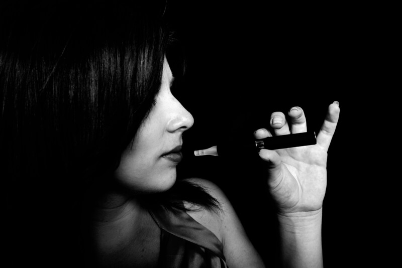 Woman with ecigarette